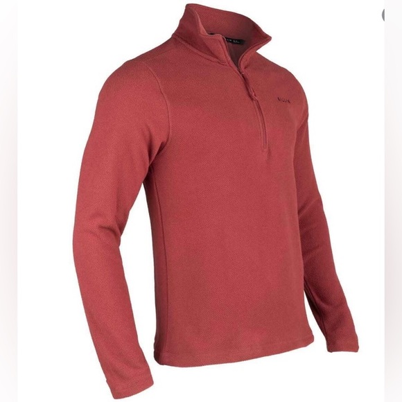 Killik Men's Essential 1/4 Zip Long Sleeve Casual Shirt | Size Large | Red NEW!! - Picture 1 of 9